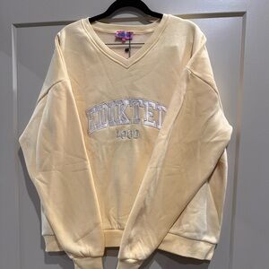 Edited Women's Yellow V-Neck Sweatshirt